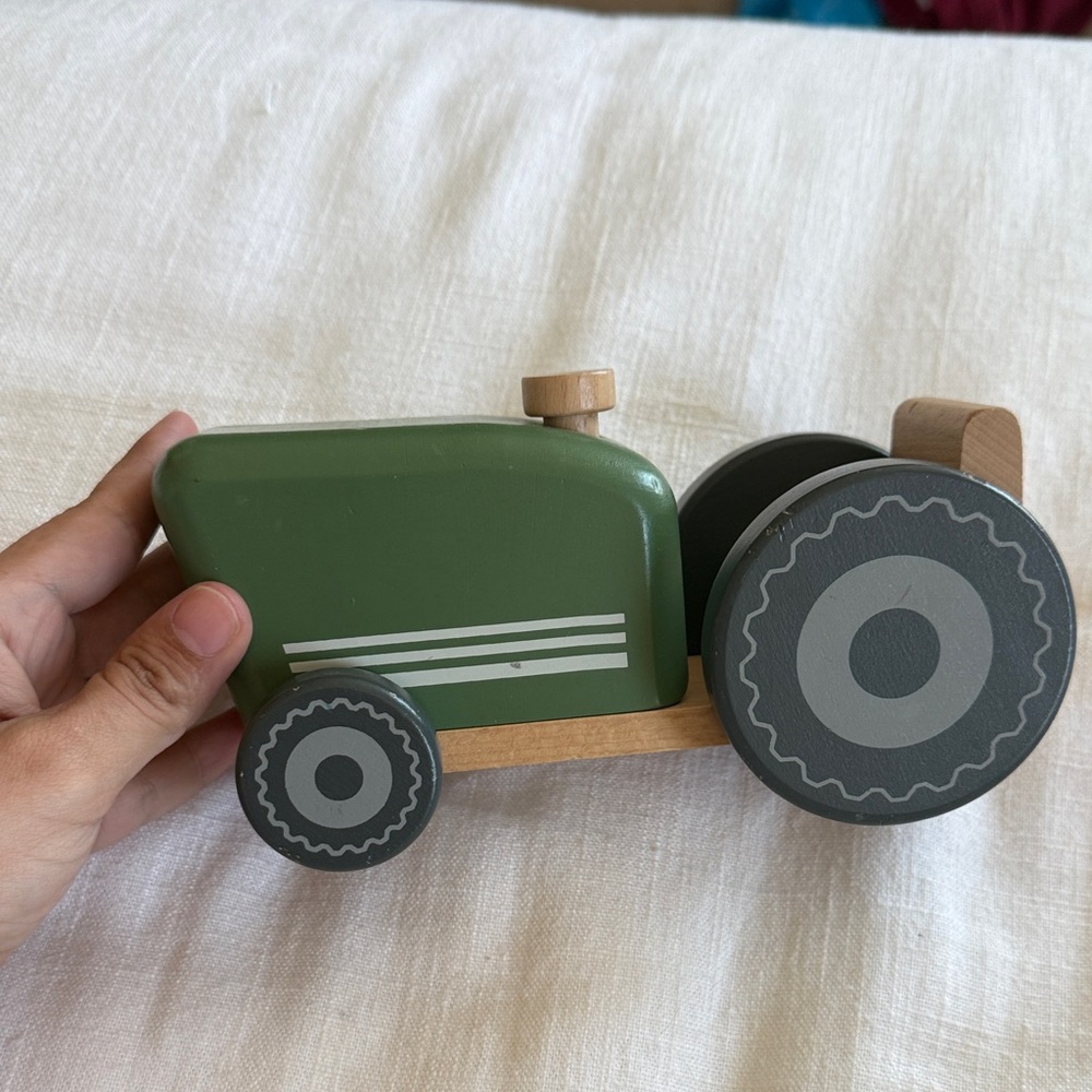 Hearth & Hand Green Wooden Toy Tractor